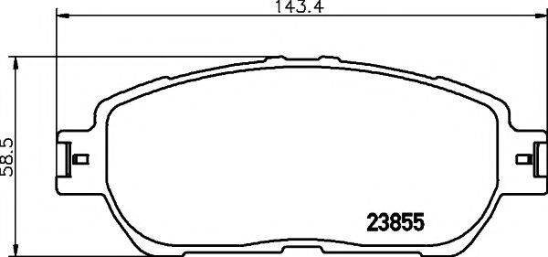 Комплект гальмівних колодок, дискове гальмо HELLA PAGID 8DB 355 014-441