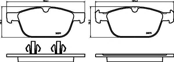 Комплект гальмівних колодок, дискове гальмо HELLA PAGID 8DB 355 014-541