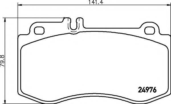 Комплект гальмівних колодок, дискове гальмо HELLA PAGID 8DB 355 014-821