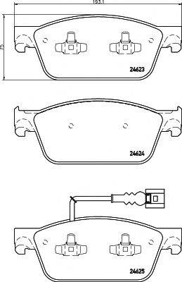 Комплект гальмівних колодок, дискове гальмо HELLA PAGID 8DB 355 014-981