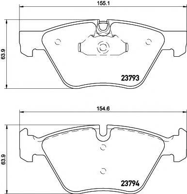 Комплект гальмівних колодок, дискове гальмо HELLA PAGID 8DB 355 015-031