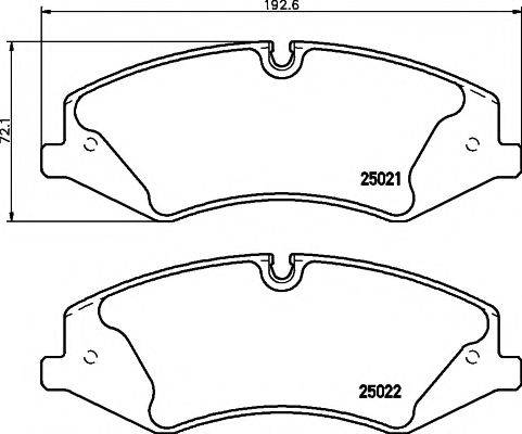 Комплект гальмівних колодок, дискове гальмо HELLA PAGID 8DB 355 015-081