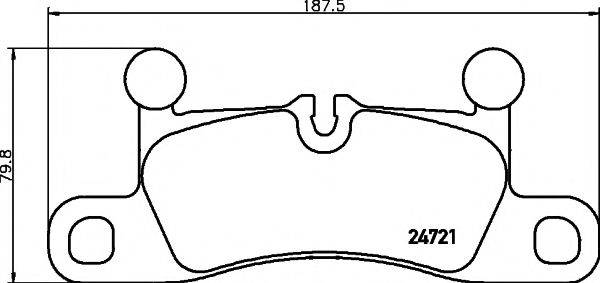 Комплект гальмівних колодок, дискове гальмо HELLA PAGID 8DB 355 015-101