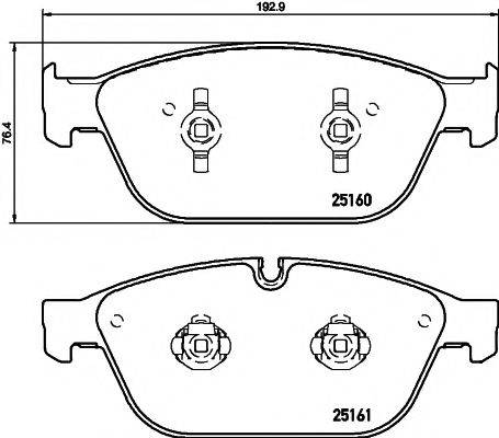 Комплект гальмівних колодок, дискове гальмо HELLA PAGID 8DB 355 016-021