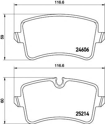 Комплект гальмівних колодок, дискове гальмо HELLA PAGID 8DB 355 016-001