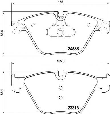 Комплект гальмівних колодок, дискове гальмо HELLA PAGID 8DB 355 015-261