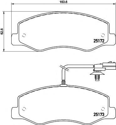 Комплект гальмівних колодок, дискове гальмо HELLA PAGID 8DB 355 015-311