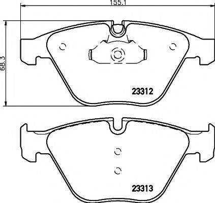 Комплект гальмівних колодок, дискове гальмо HELLA PAGID 8DB 355 015-391