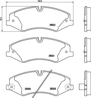 Комплект гальмівних колодок, дискове гальмо HELLA PAGID 8DB 355 015-551