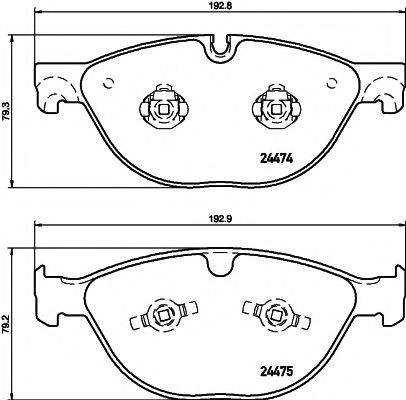 Комплект гальмівних колодок, дискове гальмо HELLA PAGID 8DB 355 015-701