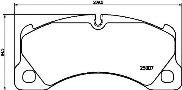 Комплект гальмівних колодок, дискове гальмо HELLA PAGID 8DB 355 015-801