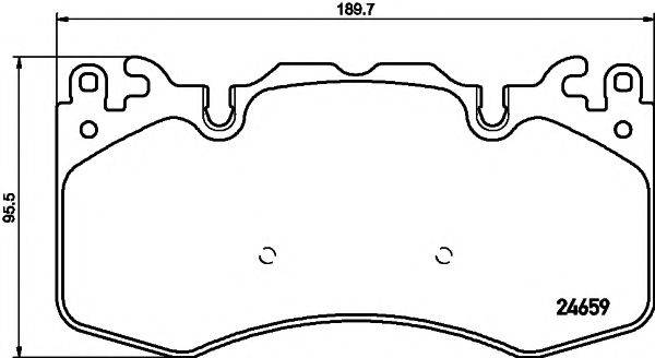 Комплект гальмівних колодок, дискове гальмо HELLA PAGID 8DB 355 016-151