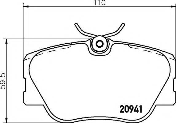 Комплект гальмівних колодок, дискове гальмо HELLA PAGID 8DB 355 017-601