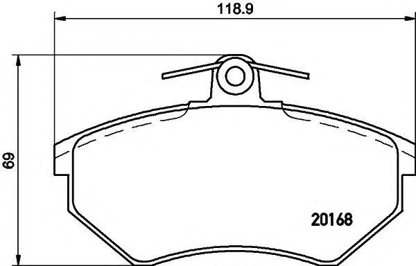 Комплект гальмівних колодок, дискове гальмо HELLA PAGID 8DB 355 017-901