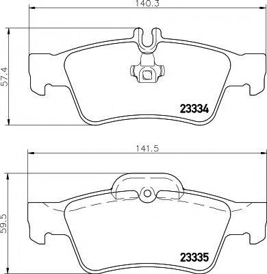 Комплект гальмівних колодок, дискове гальмо HELLA PAGID 8DB 355 018-751