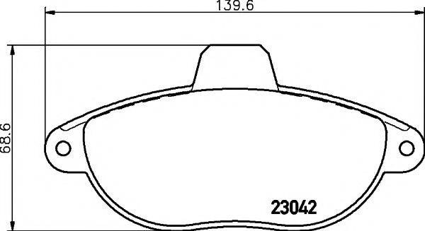 Комплект гальмівних колодок, дискове гальмо HELLA PAGID 8DB 355 019-251