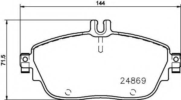 Комплект гальмівних колодок, дискове гальмо HELLA PAGID 8DB 355 019-721