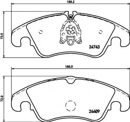 Комплект гальмівних колодок, дискове гальмо HELLA PAGID 8DB 355 013-751