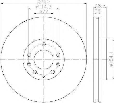 гальмівний диск HELLA PAGID 8DD 355 118-201