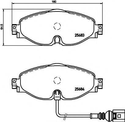 Комплект гальмівних колодок, дискове гальмо HELLA PAGID 8DB 355 020-191