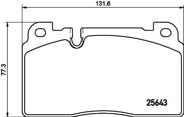 Комплект гальмівних колодок, дискове гальмо HELLA PAGID 8DB 355 021-331