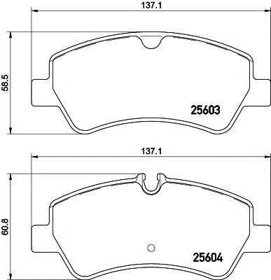 Комплект гальмівних колодок, дискове гальмо HELLA PAGID 8DB 355 020-721