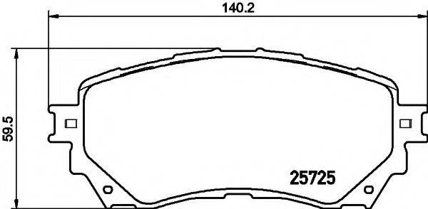 Комплект гальмівних колодок, дискове гальмо HELLA PAGID 8DB 355 020-901