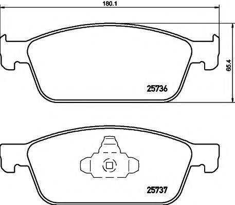 Комплект гальмівних колодок, дискове гальмо HELLA PAGID 8DB 355 020-831