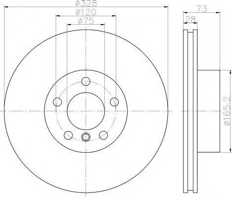 гальмівний диск HELLA PAGID 8DD 355 119-531