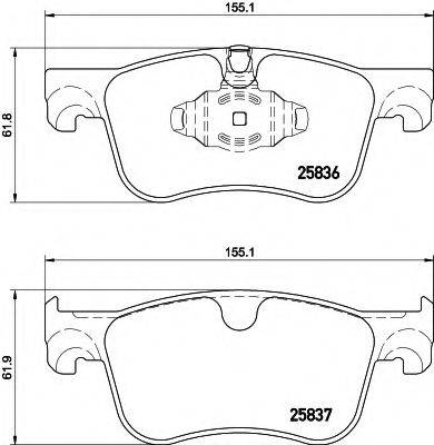 Комплект гальмівних колодок, дискове гальмо HELLA PAGID 8DB 355 020-931