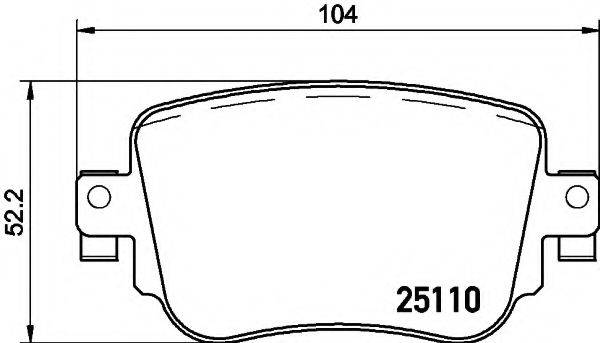 Комплект гальмівних колодок, дискове гальмо HELLA PAGID 8DB 355 021-291