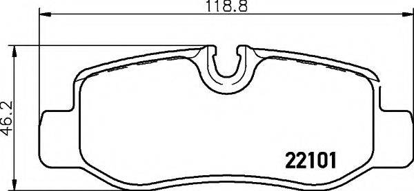 Комплект гальмівних колодок, дискове гальмо HELLA PAGID 8DB 355 021-761