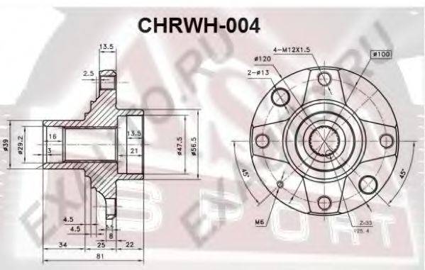 Маточина колеса ASVA CHRWH-004