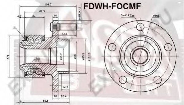 Маточина колеса ASVA FDWH-FOCMF