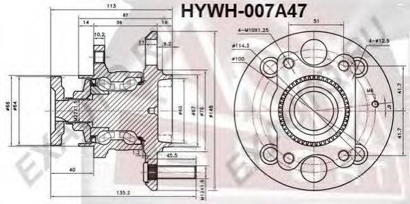 Маточина колеса ASVA HYWH-007A47