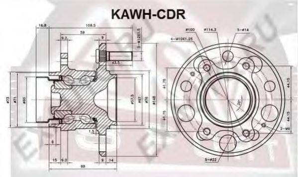 Маточина колеса ASVA KAWH-CDR