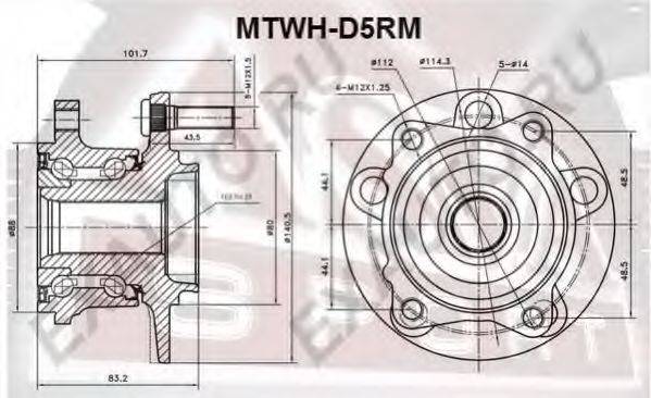 Маточина колеса ASVA MTWH-D5RM