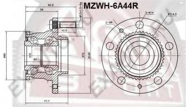 Маточина колеса ASVA MZWH-6A44R