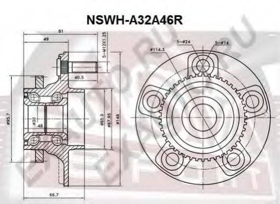 Маточина колеса ASVA NSWH-A32A46R