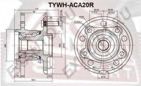 Маточина колеса ASVA TYWH-ACA20R