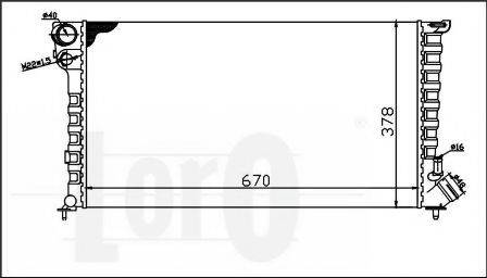 Радіатор, охолодження двигуна LORO 009-017-0003