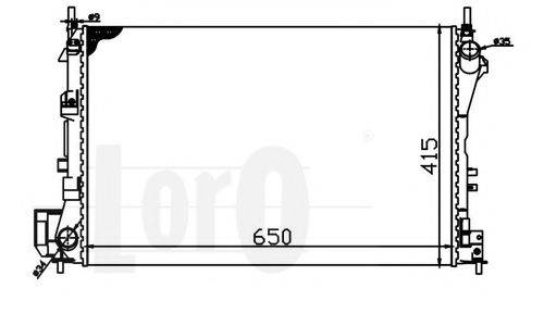 Радіатор, охолодження двигуна LORO 037-017-0026