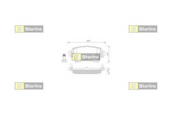 Комплект гальмівних колодок, дискове гальмо STARLINE BD S251