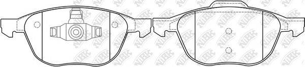 Комплект гальмівних колодок, дискове гальмо NIBK PN0365