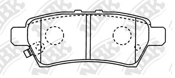 Комплект гальмівних колодок, дискове гальмо NIBK PN0430
