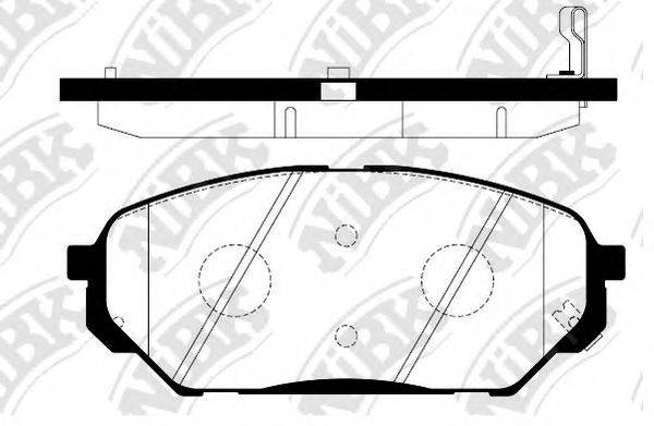 Комплект гальмівних колодок, дискове гальмо NIBK PN0456