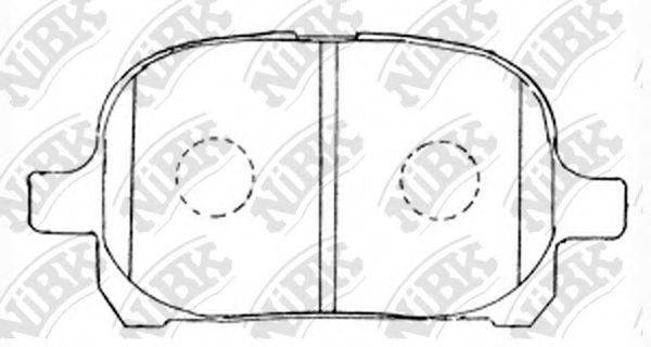 Комплект гальмівних колодок, дискове гальмо NIBK PN1401