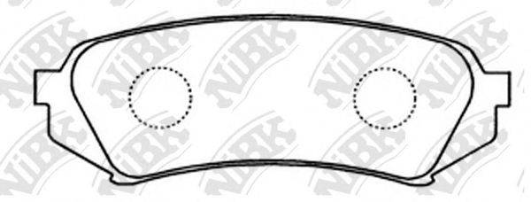 Комплект гальмівних колодок, дискове гальмо NIBK PN1412