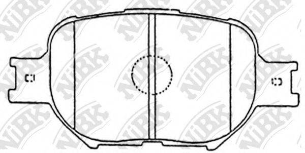 Комплект гальмівних колодок, дискове гальмо NIBK PN1430