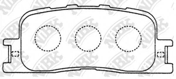 Комплект гальмівних колодок, дискове гальмо NIBK PN1458